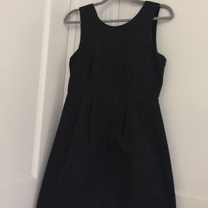 Madewell black and gold mini dress